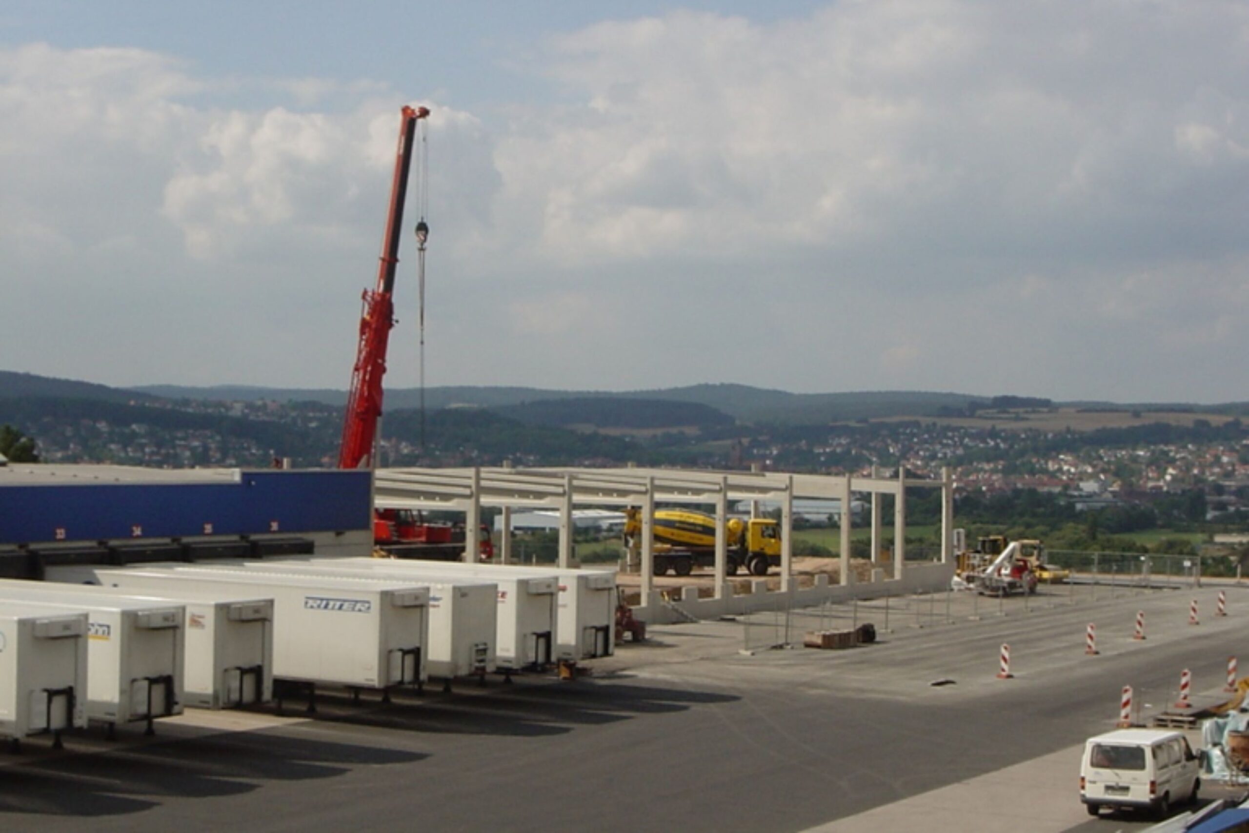 Erweiterung der Umschlaghalle in Hauneck.